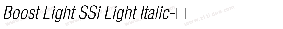 Boost Light SSi Light Italic字体转换